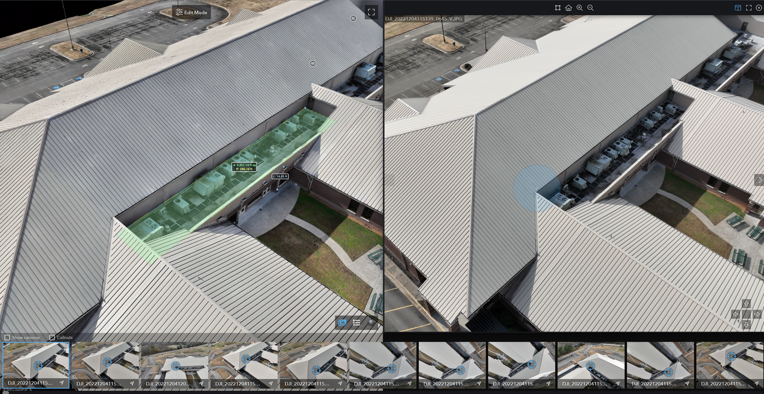 Overview look of the roof on a 3D model